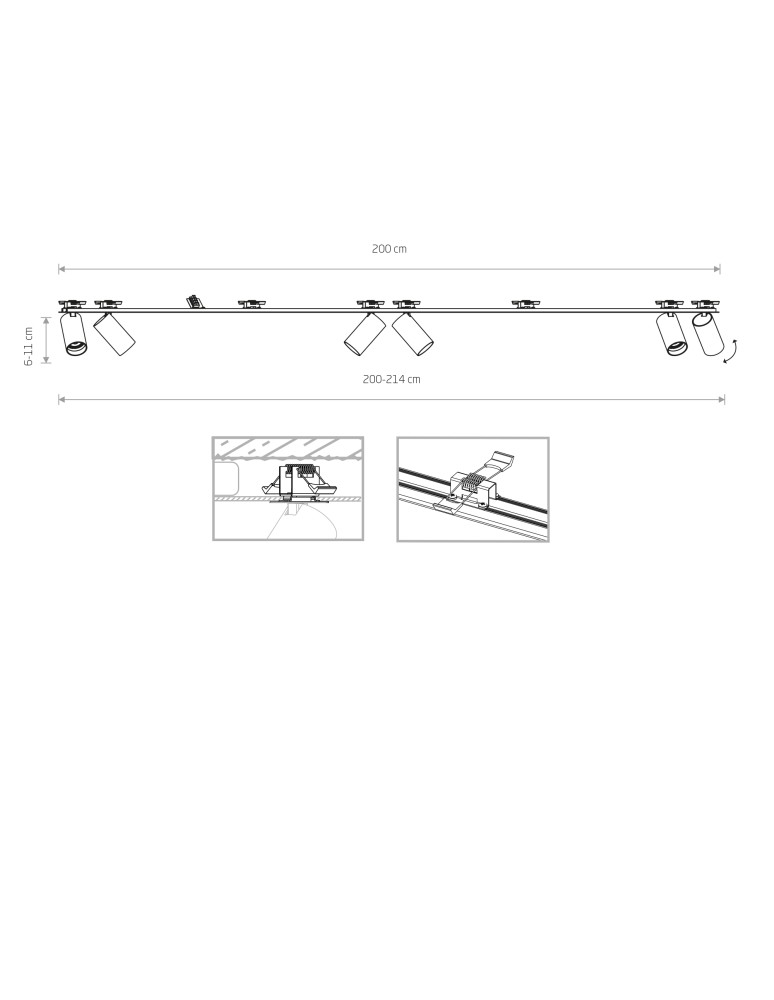 Recessed ceiling spotlights - Nowodvorski MONO SURFACE Flush Mounted Spot Max wattage 10W only LED GU10 Black 7837 - product kolory-swiatla.pl 3