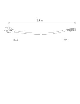 Nowodvorski POWER CORD FOR FESTOON LIGHTS Źródła światła i akcesoria  Akcesoria IP65 Czarny 7871 - produkt 2