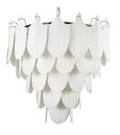 Glamour pendant lamps - Cosmolight PALERMO pendant lamp P21473WH nickel, white - product 1