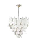Glamour pendant lamps - Cosmolight PALERMO pendant lamp P21473WH nickel, white - product 2