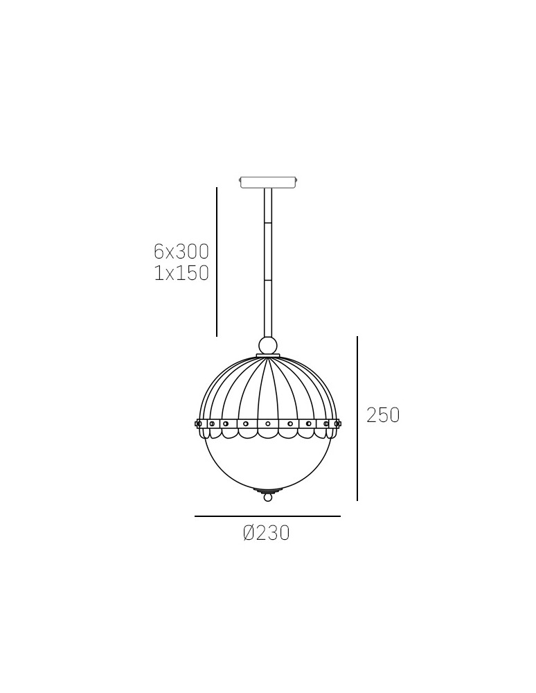 Brass-colored pendant lamps - Cosmolight PRALINES pendant lamp P01220BR brass - product kolory-swiatla.pl 3