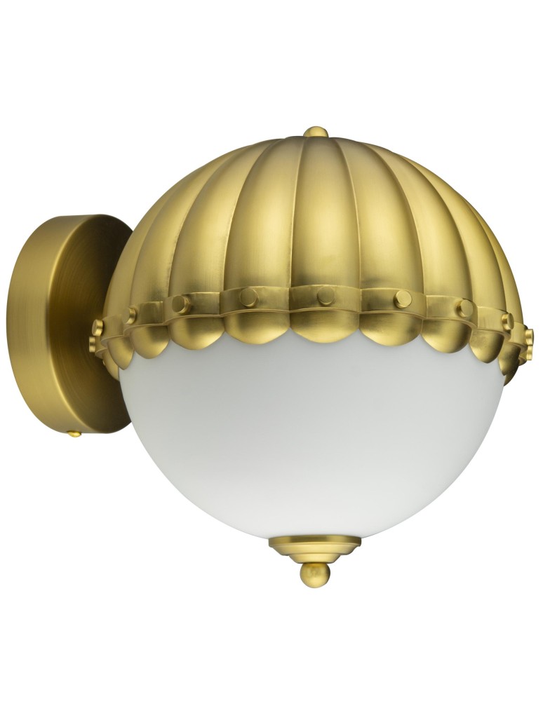 Modern Classic style wall lamps - Cosmolight PRALINES wall lamp W01251BR brass - product kolory-swiatla.pl 1