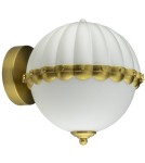Modern Classic style wall lamps - Cosmolight PRALINES wall lamp W01237WH white, brass - product 1