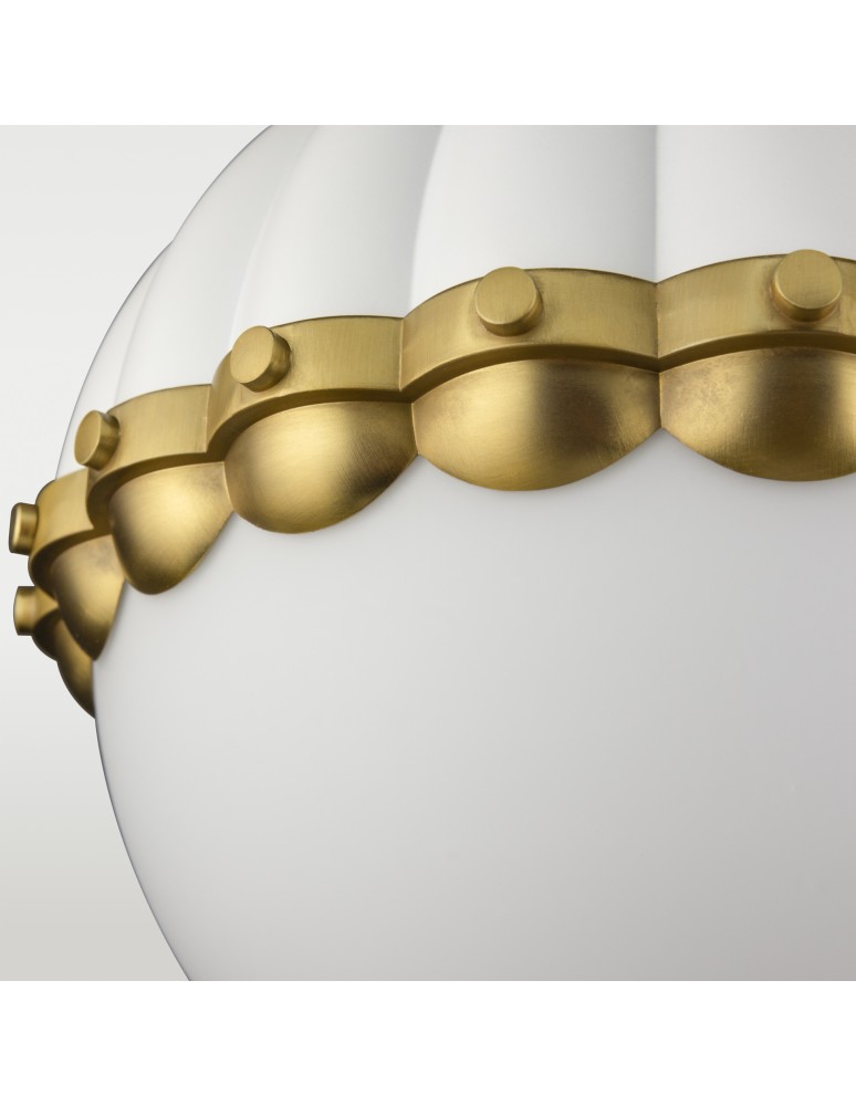 Modern Classic style wall lamps - Cosmolight PRALINES wall lamp W01237WH white, brass - product kolory-swiatla.pl 2
