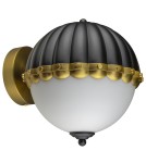 Modern Classic style wall lamps - Cosmolight PRALINES wall lamp W01244BK black, brass - product 1