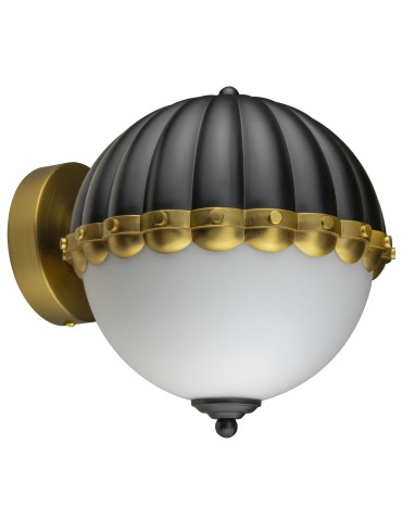 Cosmolight PRALINES wall lamp W01244BK black, brass