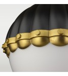 Modern Classic style wall lamps - Cosmolight PRALINES wall lamp W01244BK black, brass - product 2