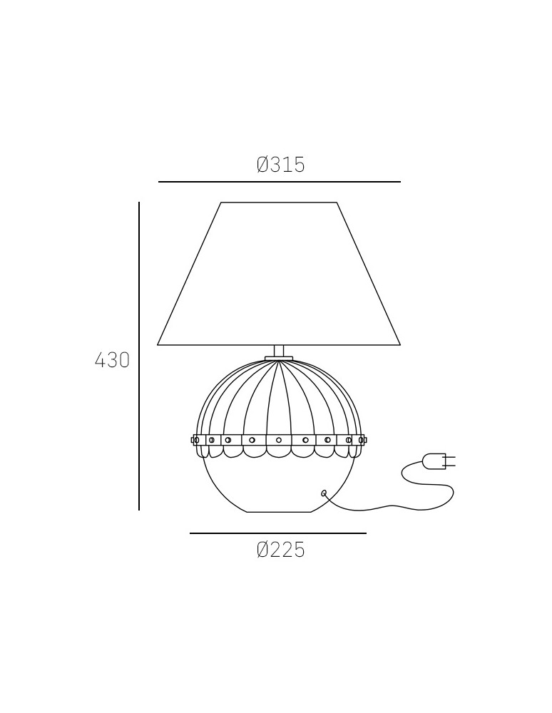 Table lamps with lampshade - Cosmolight PRALINES table lamp T01282BR brass - product kolory-swiatla.pl 2