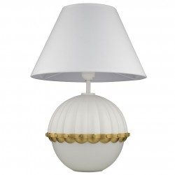 Cosmolight Lampa stołowa PRALINES T01268WH biały, mosiądz