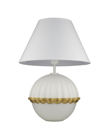 Cosmolight PRALINES table lamp T01268WH white, brass