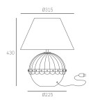 Table lamps with lampshade - Cosmolight PRALINES table lamp T01268WH white, brass - product 2