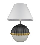 Table lamps with lampshade - Cosmolight PRALINES table lamp T01275BK black, brass - product 1