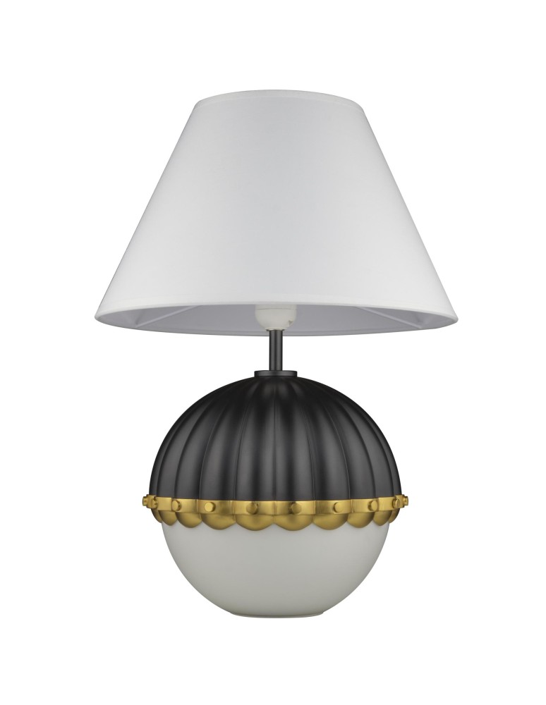 Table lamps with lampshade - Cosmolight PRALINES table lamp T01275BK black, brass - product kolory-swiatla.pl 1