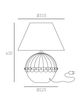 Cosmolight PRALINES table lamp T01275BK black, brass - product 2