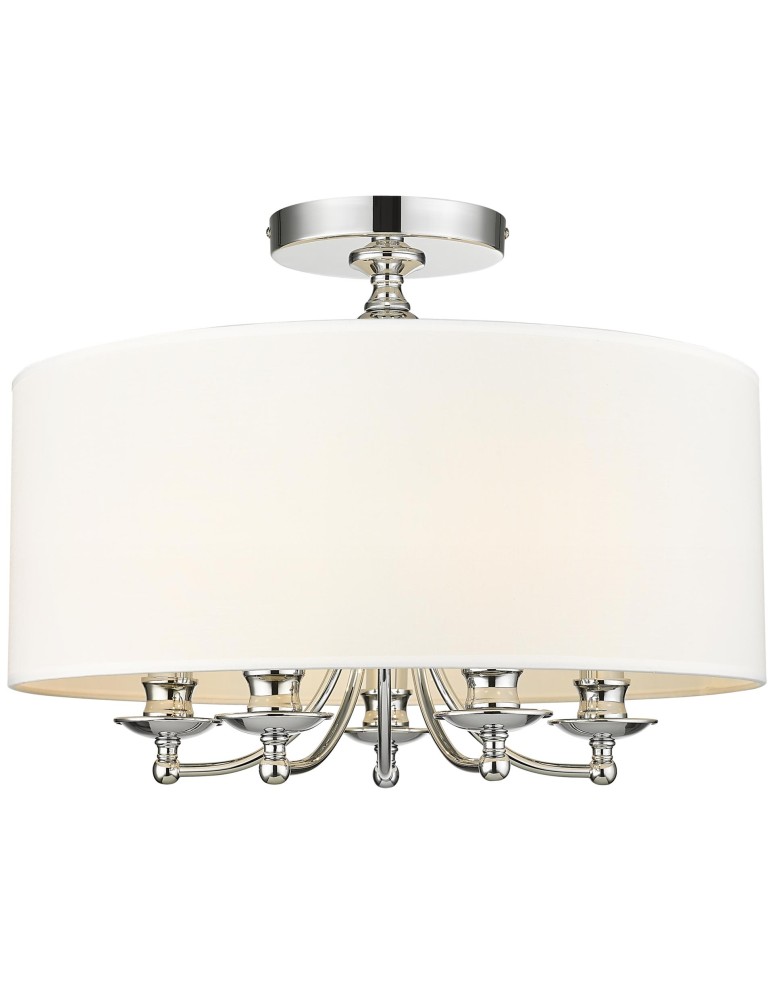 Hampton ceiling lamps - Cosmolight Plafond ABU DHABI C05428CH-WH chrome. - product kolory-swiatla.pl 1