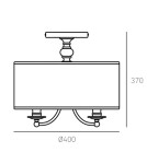 Hampton ceiling lamps - Cosmolight Plafond ABU DHABI C03466CH-WH chrome. - product 2