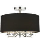 Hampton ceiling lamps - Cosmolight ABU DHABI Plafond C05428CH-BK chrome. - product 1
