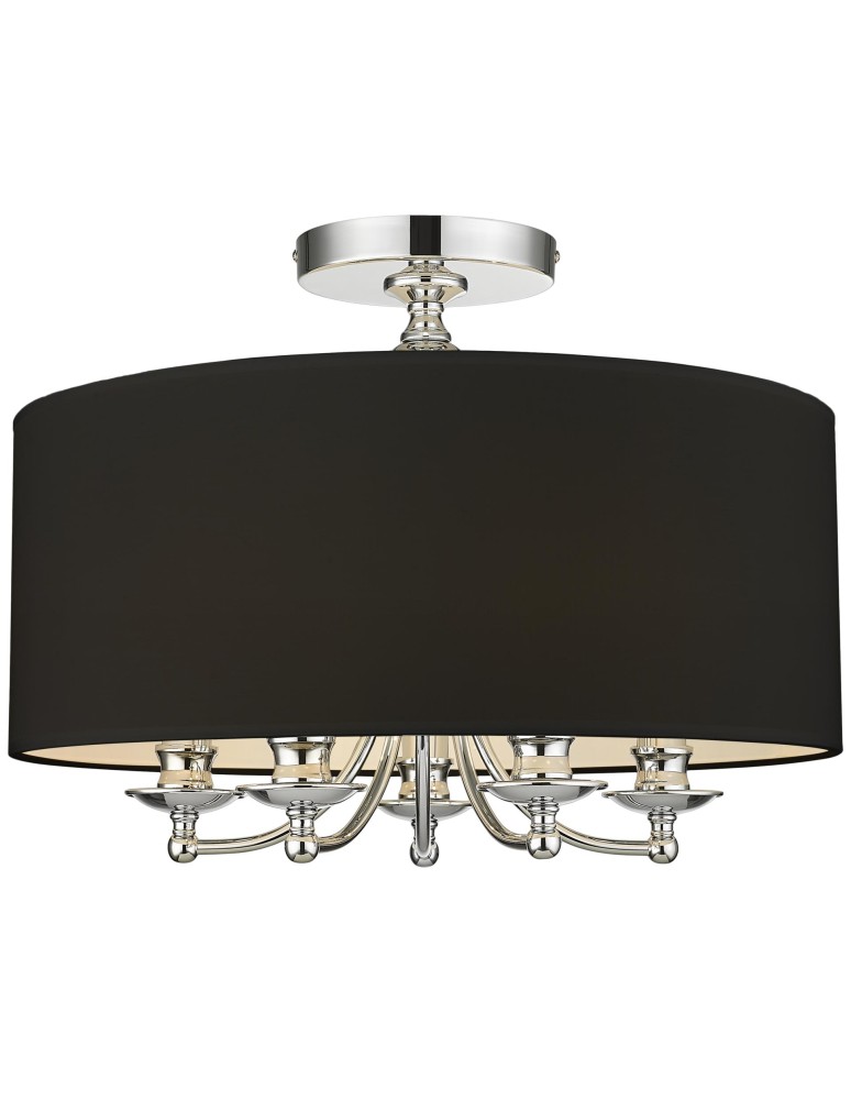Hampton ceiling lamps - Cosmolight ABU DHABI Plafond C05428CH-BK chrome. - product kolory-swiatla.pl 1