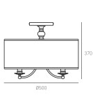 Hampton ceiling lamps - Cosmolight ABU DHABI Plafond C05428CH-BK chrome. - product 2