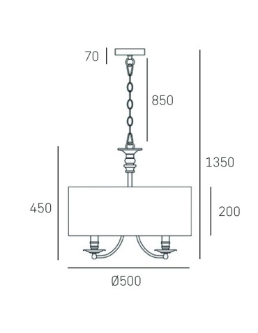 Cosmolight ABU DHABI pendant lamp P05896AU-WH gold. - product 2