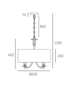 Cosmolight ABU DHABI pendant lamp P05896AU-WH gold. - product 2