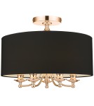 Hampton ceiling lamps - Cosmolight ABU DHABI Plafond C05442AU-BK gold. - product 1