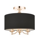 Hampton ceiling lamps - Cosmolight ABU DHABI Plafond C03480AU-BK gold. - product 1