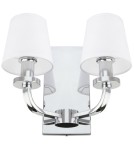 Wall lamps with lampshade - CosmoLight NEW YORK wall lamp W02503CH-WH chrome - product 1