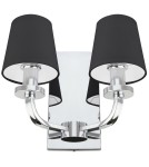 Wall lamps with lampshade - CosmoLight NEW YORK wall lamp W02503CH-WH chrome - product 2