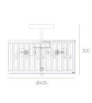 Ceiling lamps with crystals - Cosmolight Plafond KYIV C03411CP champagne. - product 3