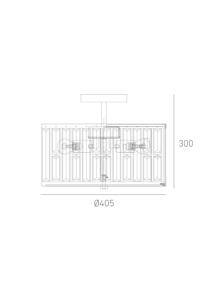 Ceiling lamps with crystals - Cosmolight Plafond KYIV C03411CP champagne. - product kolory-swiatla.pl 3