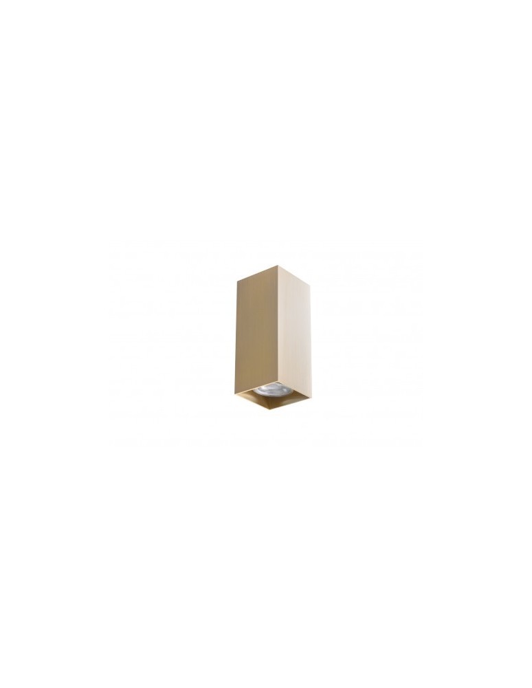 Ceiling luminaires for replaceable light source - Azzardo surface-mounted VELIA SQUARE 2 (brass) 2xGU10 gold AZ4402 - product kolory-swiatla.pl 2