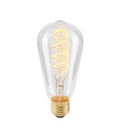Edison LED E27 230V bulbs - ITALUX Spiral Clear LED Bulb E27 4W 2200K 175lm Transparent 801501 ST64 - product 1