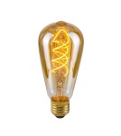 Edison LED E27 230V bulbs - ITALUX Spiral Amber LED Bulb E27 4W 2200K 90lm Amber LDS-ST64-SA ST64. - product 1