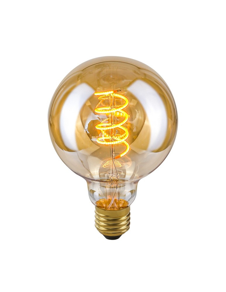 Edison LED E27 230V bulbs - ITALUX Spiral Amber LED Bulb E27 4W 2200K 90lm Amber LDS-G95-SA G95. - product kolory-swiatla.pl 1