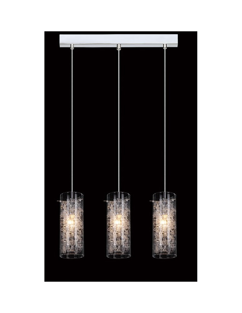 Pendant lamps - ITALUX Ibiza Pendant E14 3x40W Chrome MDM1903/3 - product kolory-swiatla.pl 1