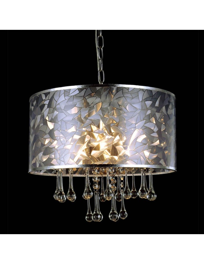Pendant lamps - ITALUX Cleo Pendant E14 3x40W Chrome/White MDM2027/3 - product kolory-swiatla.pl 1