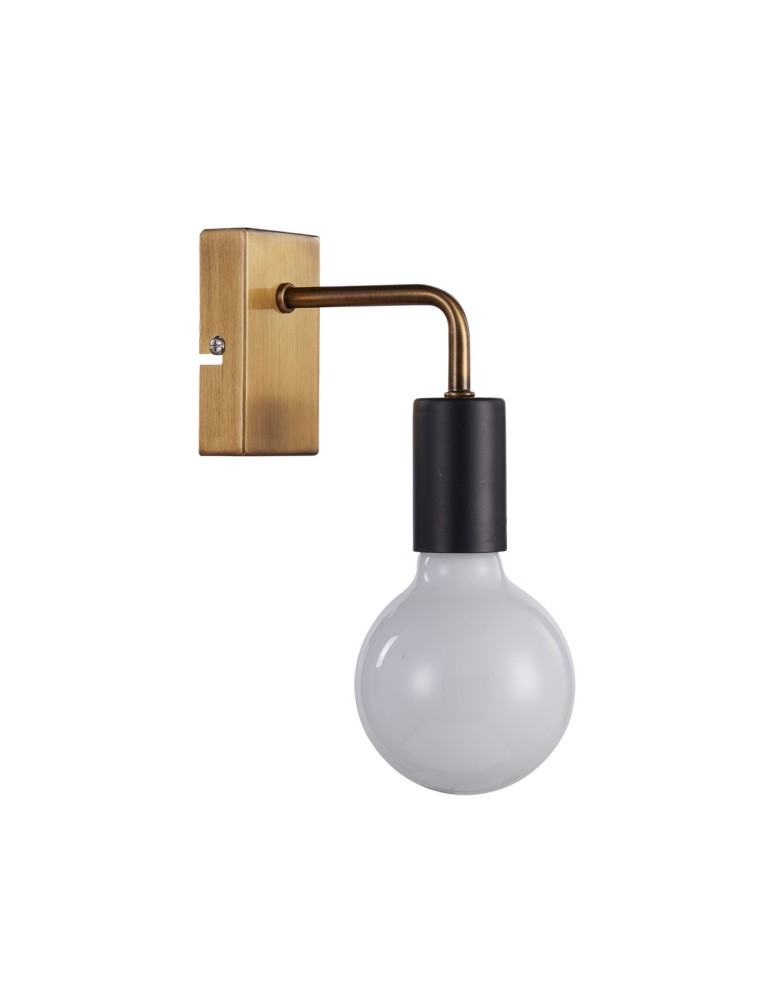 Loft wall lamps - industrial - ITALUX Irina Wall lamp E27 1x60W Black/Gold MB-H1721401-W1 G/B - product kolory-swiatla.pl 1