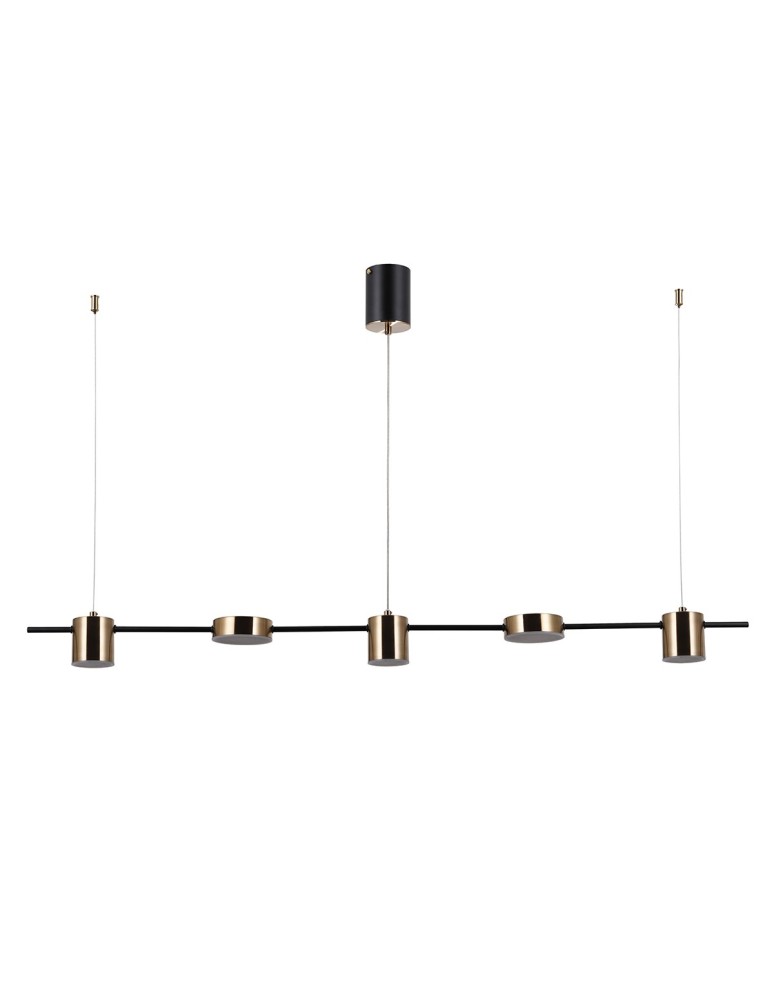 LED pendant lamps - ITALUX LED Pendant Remdal integrated 30W 4000K 2300lm Brass PND-16374-5-BK-4K - product kolory-swiatla.pl 1