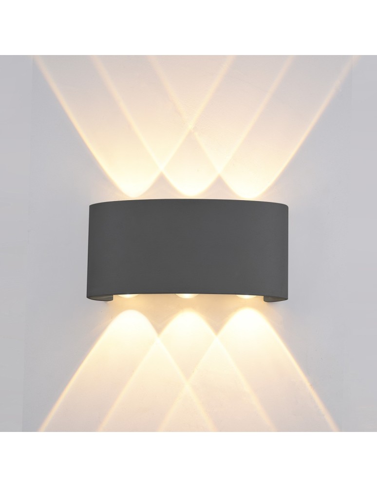 Outdoor wall lamps - ITALUX Ortelo Outdoor Wall Mounted LED Integrated 6W IP54 Black OWL-451-3-BL - product kolory-swiatla.pl 1