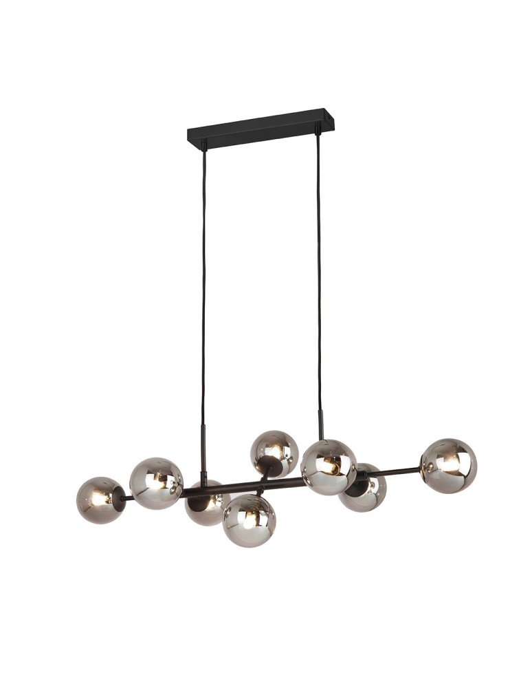 Pendant lamps - ITALUX Erimida Pendant G9 8x10W Black PND-2244-8A-BL - product kolory-swiatla.pl 1
