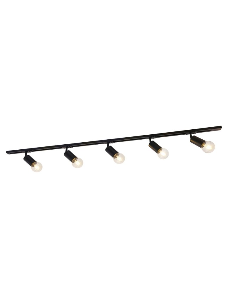 Ready-made rail kits - ITALUX Marvi TR Dolores Railroad Set E27 5x40W Black 922521-5-BL-SET - product kolory-swiatla.pl 1