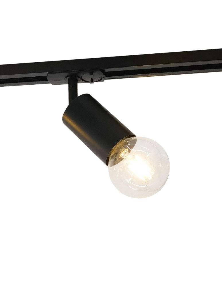 Lamps for 1 phase busbars - ITALUX Marvi TR Dolores Spotlight For Rail E27 1x40W Black 922121-1-BL - product kolory-swiatla.pl 1