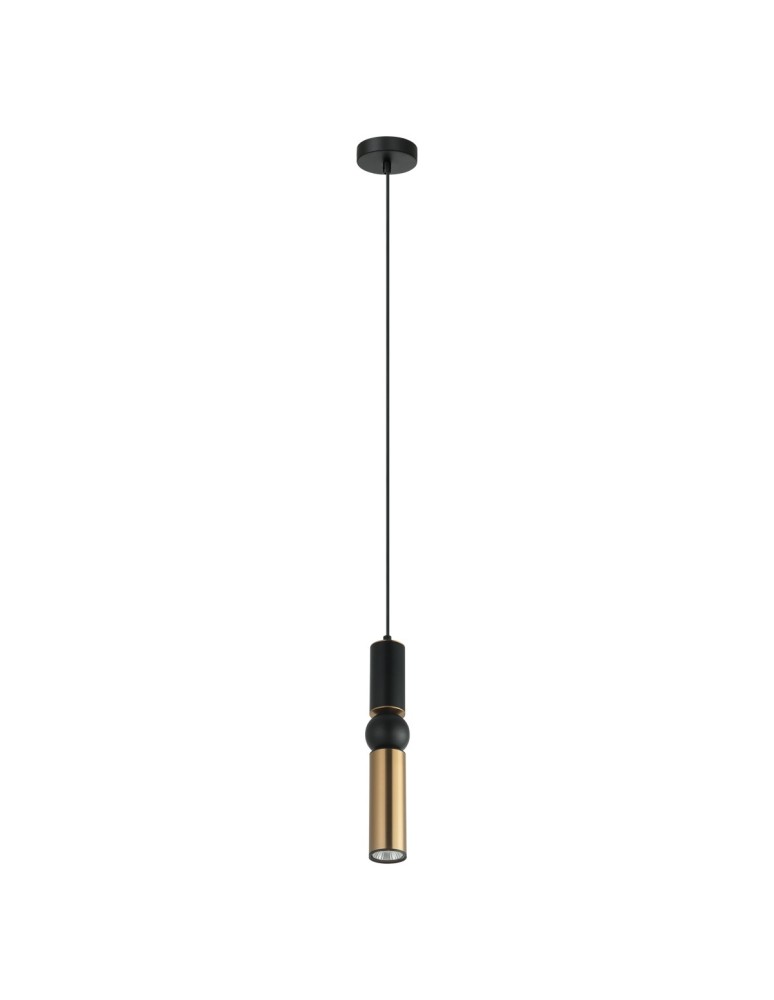 Loft pendant lamps - ITALUX Isidora Pendant GU10 1x25W Black/Brown PND-14290-1-BK-BRO - product kolory-swiatla.pl 1
