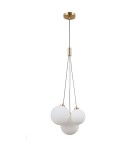 Pendant lamps spheres - ITALUX Perlos Pendant G9 3x5W Brass PND-54456-3-HB - product 1