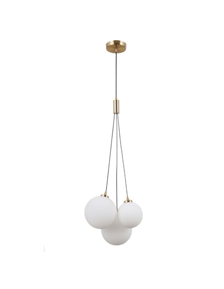 Pendant lamps spheres - ITALUX Perlos Pendant G9 3x5W Brass PND-54456-3-HB - product kolory-swiatla.pl 1