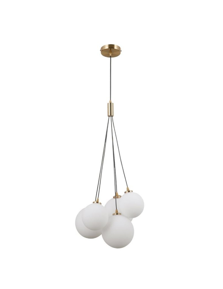 Pendant lamps spheres - ITALUX Perlos Pendant G9 5x5W Brass PND-54456-5-HB - product kolory-swiatla.pl 1