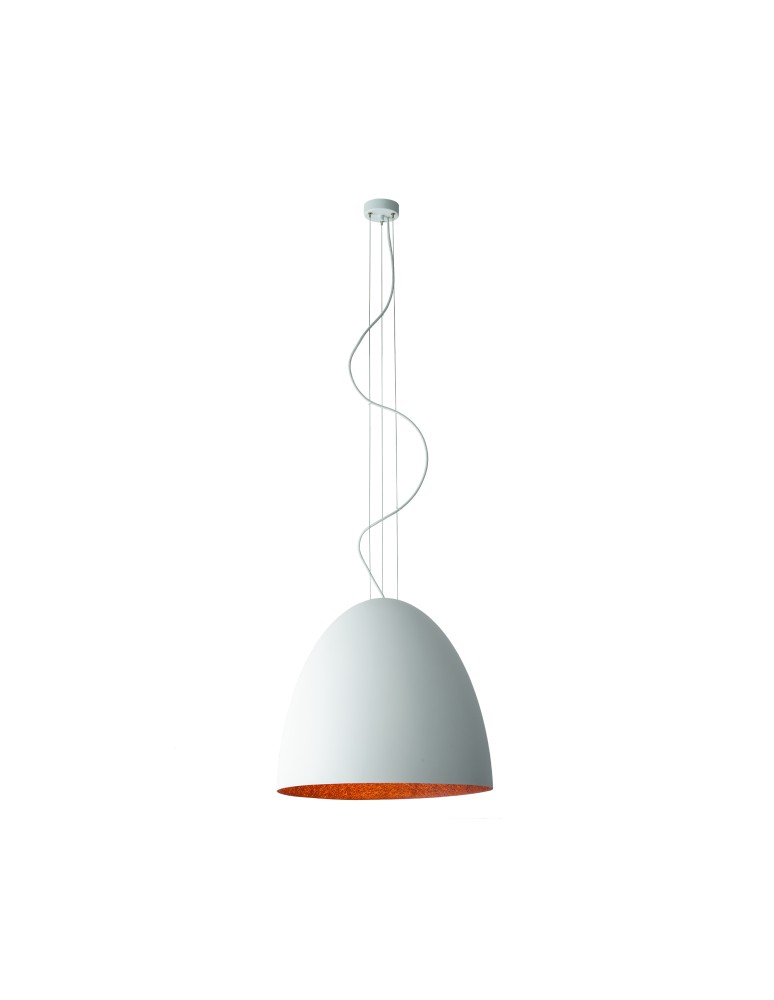 Pendant lamps - Nowodvorski EGG WHITE/COPPER XL Pendant Ceiling Max wattage 40W E27 White 10325 - product kolory-swiatla.pl 1