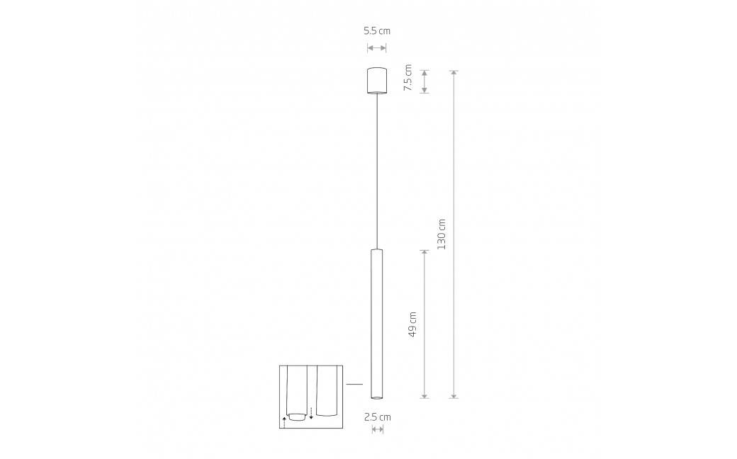 Nowodvorski LASER 490 Sufitowa Wisząca Max moc 1x10W only LED G9 Satynowy złoty 10453