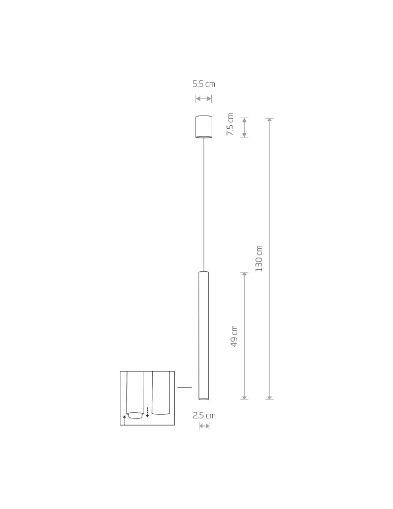 Icicle pendant lamps - Nowodvorski LASER 490 Suspended Ceiling Max power 1x10W only LED G9 Satin Copper 10452 - product kolory-swiatla.pl 2
